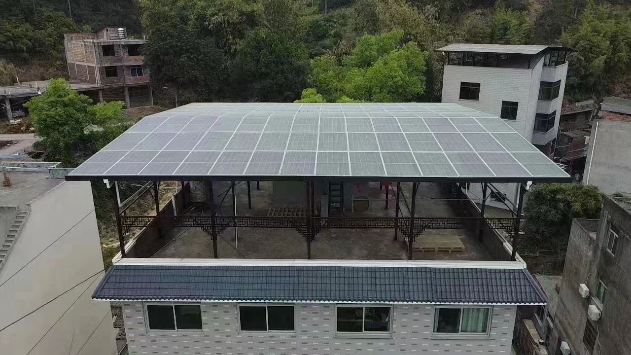 儋州15kw+10kwh自建别墅家庭光伏储能系统